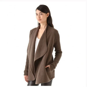 ! Vince Boiled Wool Cardigan Brown Sugar large